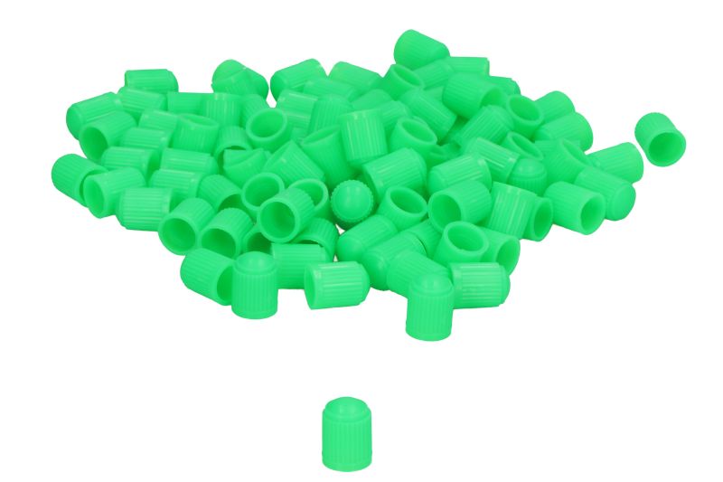 PROFITOOL Ventilmuttrar för däckventiler – Gröna plastmuttrar (100-pack)