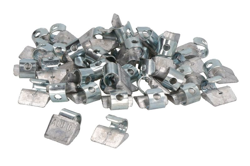 PROFITOOL Slagvikter 10 g för aluminiumfälgar – Silverfärgade balanseringsvikter i bly (100-pack)