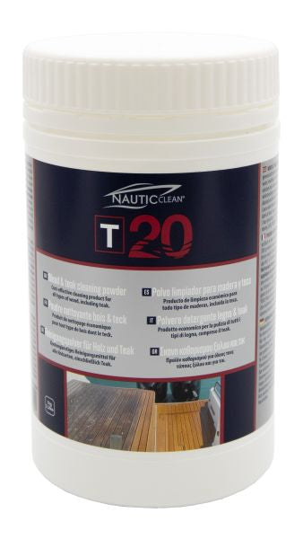 NAUTIC CLEAN 20 Wood & Teak Cleaning Powder 1L – rengöring för teak och träytor