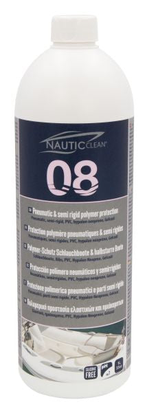 NAUTIC CLEAN 08 Pneumatic & Semi Rigid 1L – skydd för PVC- och Hypalonpontoner