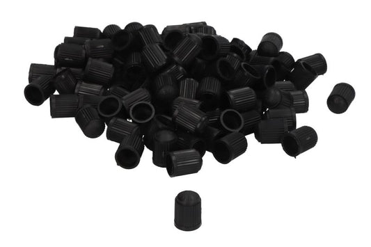 PROFITOOL Ventilmuttrar för däckventiler – Svarta plastmuttrar (100-pack)