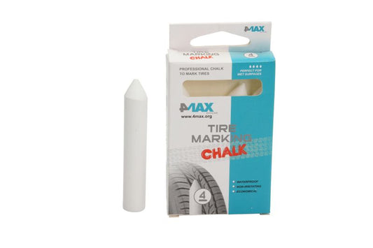 4MAX Däckkritor – Vita märkritor för däck och verkstad (4-pack)