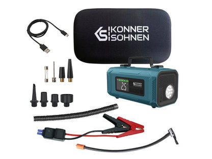 K&S Booster med kompressor och powerbank 12V – 2000A