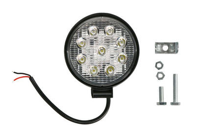 TRUCKLIGHT LED Arbetslampa 9 LED 27W – Rund 2160 lm, IP68, 10–30V