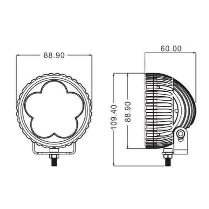 TRUCKLIGHT LED Arbetslampa 6 LED 18W – 1440 lm, Rund, IP68, 10–30V